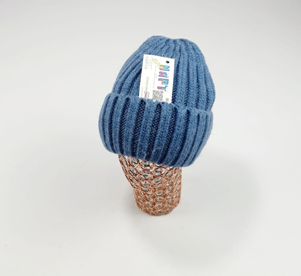 Шапка Март крупновяз. Ламбда (джинс)